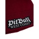 PitBull_West_Coast_zimní_pletená_čepice_Old_Logo_burgundy