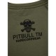 Pitbull_West_Coast_pánské_triko_Skull_Wear_olivove