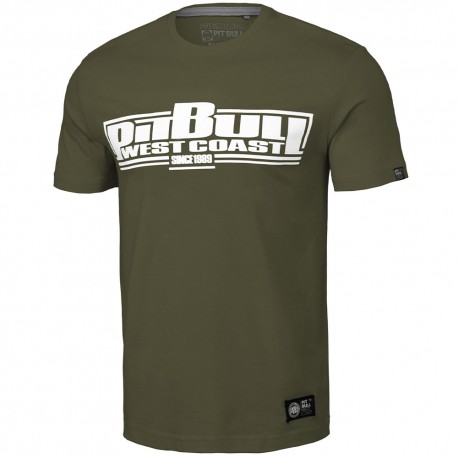 Pitbull_West_Coast_pánské_triko_Classic_Boxing_olivové