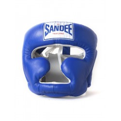 Přilba boxerská Sandee Closed Face modrá/bílá