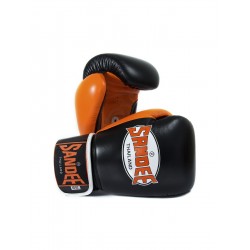 Boxerské rukavice Sandee Neon Velcro černá/oranžová