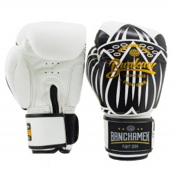 Boxerské rukavice Buakaw Lotus bílé