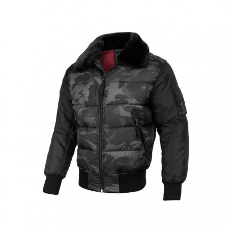 Pitbull West Coast pánská zimní bunda Industrial All Black Camo