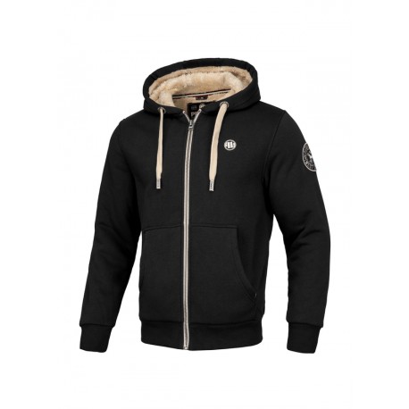 Pitbull_West_Coast_pánská_mikina_na_zip_s_kapucí_Sherpa_Ruffin_černá