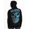 Pitbull_West_Coast_pánská_mikina_s_kapucí_Blue_Skull_černá