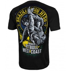 Pitbull_West_Coast_pánské_triko_Brazilian_Jiu_Jitsu_černé