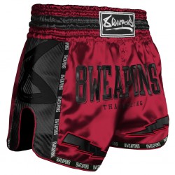 8_Weapons_Muay_Thai_trenky_Carbon_Red_Down_červená