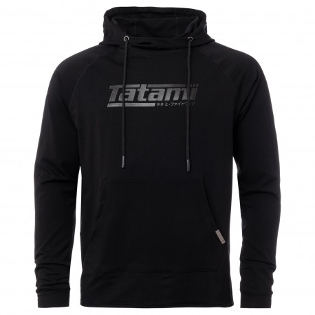 Tatami_Fightwear_mikina_s_kapucí_Logo_černá_černá