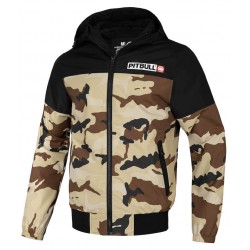 Pitbull West Coast pánská bunda Horizon Windbreaker Black Sand Camo