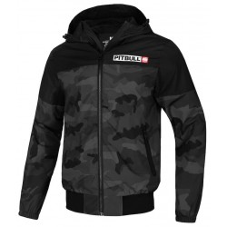 Pitbull West Coast pánská bunda Horizon Windbreaker All Black Camo