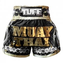 Tuff_Muay_Thai_trenky_Golden_Gladiator_černá