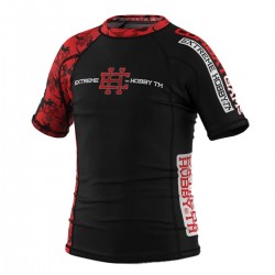 Extreme Hobby dětský rashguard Red Warrior krátký rukáv