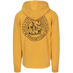 Pánská mikina Pitbull West Coast s kapucí na zip Vintage BJJ žlutá