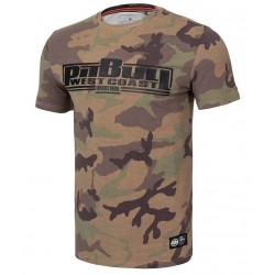 Pitbull West Coast pánské triko Classic boxing woodland camo