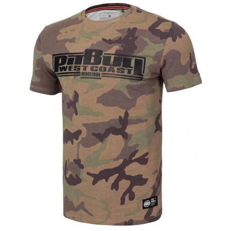 Pitbull West Coast pánské triko Classic boxing woodland camo