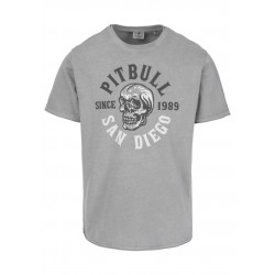 Pitbull_West_Coast_pánské_triko_Skull_Logo_šedé