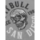 Pitbull_West_Coast_pánské_triko_Skull_Logo_šedé