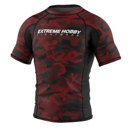 Extreme Hobby rashguard HAVOC krátký rukáv červená XL