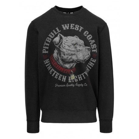 Pánská_mikina_Pitbull_West_Coast_Strenght_&_Respect_washed_grafitová