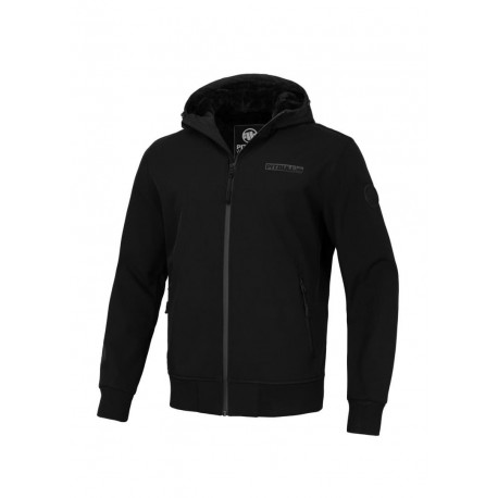 Pitbull West Coast zimní softshellová bunda s kapucí Midway černá