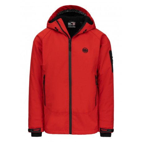 Pitbull West Coast pánská zimní softshellová bunda Rockfish červená