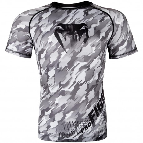 Rashguard Venum Tecmo krátký rukáv černá, šedá M