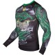 Rashguard Venum Crocodile černá, zelená dlouhý rukáv M