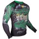 Rashguard Venum Crocodile černá, zelená dlouhý rukáv M