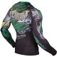 Rashguard Venum Crocodile černá, zelená dlouhý rukáv M