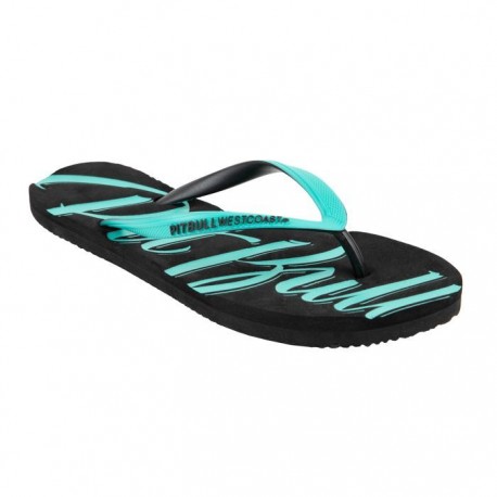 Pitbull_West_Coast_dámské_žabky_Flip_Flop_La_Jefa_černo_tyrkysové