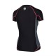Pitbull_West_Coast_dámský_rashguard_Compression_krátký_rukáv_černo_korálový