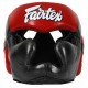 Boxerská helma Fairtex HG13 LAce Up černá/červená